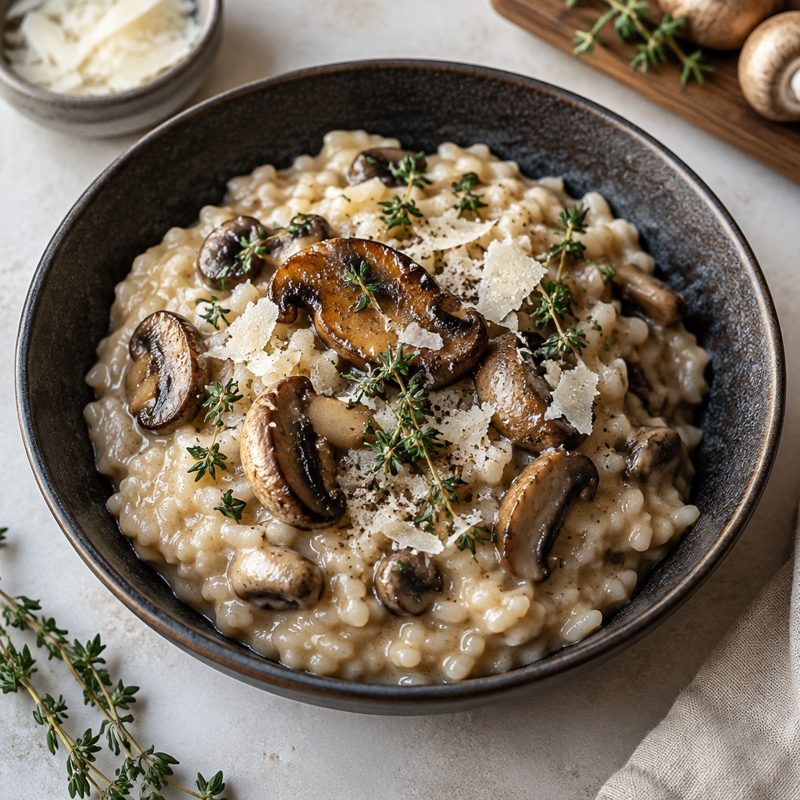 Creamy Thyme and Mushroom Risotto