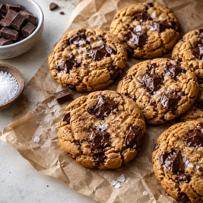Chewy Peanut Butter Chocolate Chip Cookies