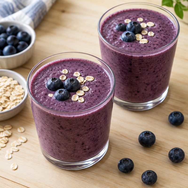 Blueberry Oat Breakfast Smoothie