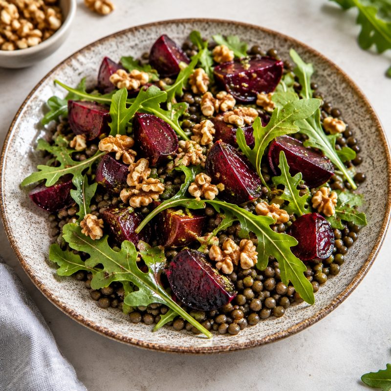 Roasted Beetroot and French Lentil Salad