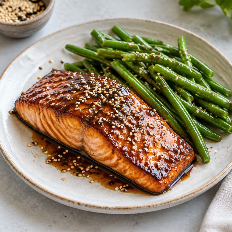 Pan-Seared Ginger Glazed Salmon