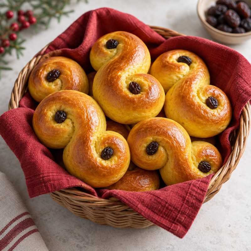 Golden Saffron Lucia Buns