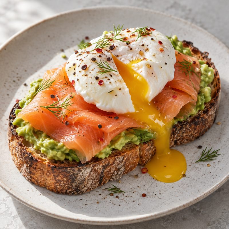 Smoked Salmon and Poached Egg Toast