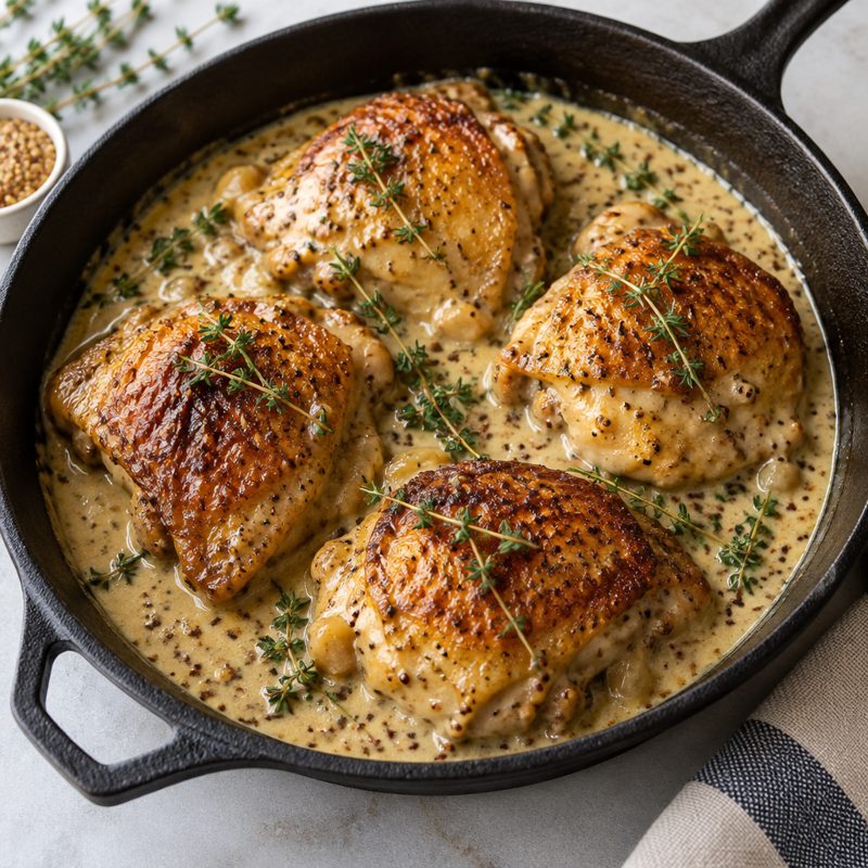 French Dijon Chicken and Shallots