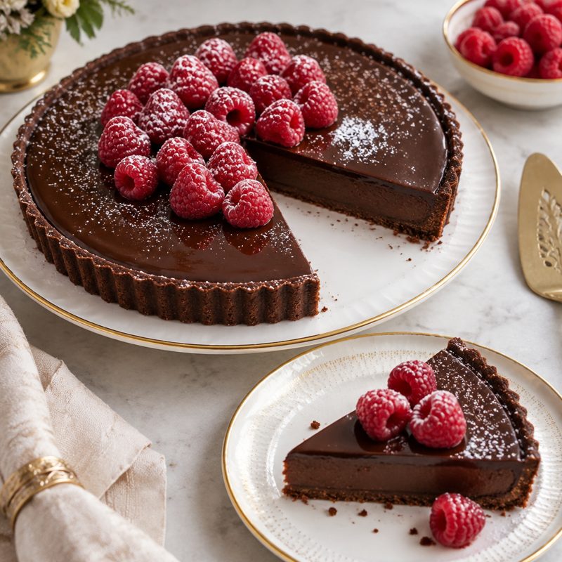 Decadent Dark Chocolate Ganache Tart