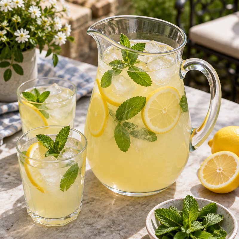 Fresh Mint Lemonade Cooler