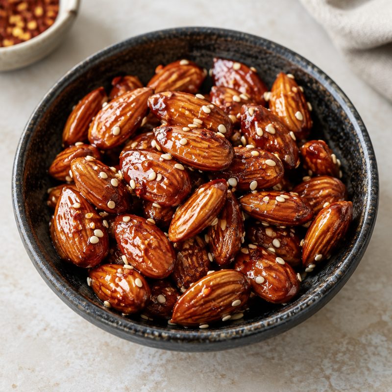 Sweet and Salty Glazed Almonds