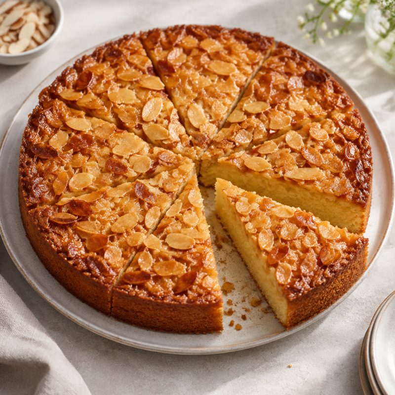 Caramel Almond Tosca Cake