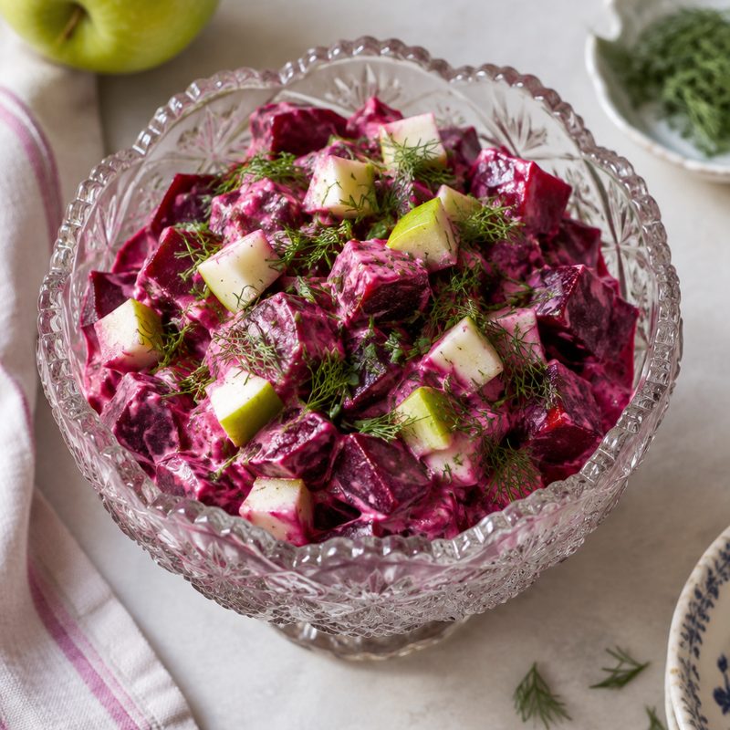 Creamy Swedish Holiday Beetroot Salad