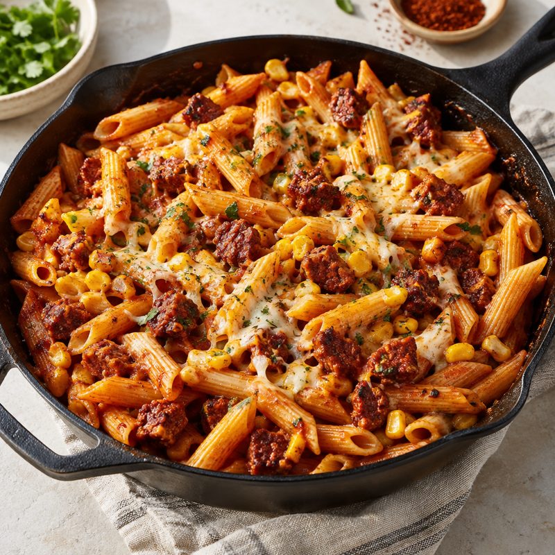 Mexican Chorizo and Sweet Corn Pasta